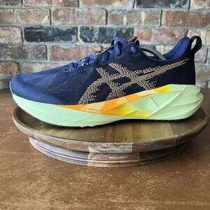 Asics Novablast 5 Blue Amber Max Cushion Road Running Shoes Sneakers Men's 11.5